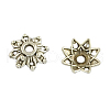 8-Petal Flower Alloy Bead Caps TIBEB-155-AS-NR-1