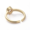 Mother's Day Rings Adjustable Brass Cuff Finger Rings RJEW-G096-04G-3