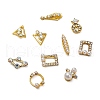 Alloy Rhinestone Cabochons MRMJ-MSMC001-03-1