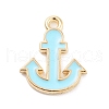 Light Gold Plated Alloy Enamel Charms ENAM-M219-07KCG-01-1