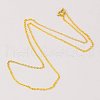 Brass Chain Necklaces.CHS034Y-G/CHS034Y-B NJEW-ph00380-02-1