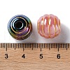 Golden Metal Enlaced Opaque Acrylic Beads OACR-B019-09-3
