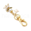 Angel Glass Seed Beaded Pendant Decorations HJEW-MZ00166-04-4