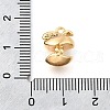 Brass Micro Pave Cubic Zirconia Charms KK-C096-06G-3
