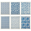BENECREAT 6 Sheets 6 Styles Paper Ceramic Decals AJEW-BC0007-19A-1
