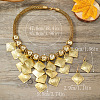 Alloy Rhombus Tassel Pendant Necklace & Dangle Earrings Sets FS-WG53DC8-01-3