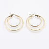 201 Stainless Steel Hoop Earrings EJEW-I213-B-02G-1