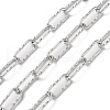 Tarnish Resistant 304 Stainless Steel Textured Paperclip Chains CHS-G027-04P-1
