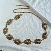 Tibetan Style Zinc Alloy & Iron Oval Link Chain Waist Belly Chains WGB4B33-06-1
