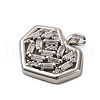 Brass Micro Pave Cubic Zirconia Pendants KK-P308-17P-2