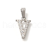 Ion Plating(IP) 304 Stainless Steel Micro Pave Cubic Zirconia Pendants STAS-H228-02P-05-1