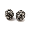 Retro Rondelle Skull 316 Stainless Steel European Large Hole Beads STAS-F072-05-01-2