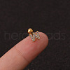 316L Surgical Stainless Steel Micro Pave Clear Cubic Zirconia Cartilage Earrings WG3A850-46-1