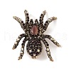 Holloween Spider Alloy Rhinestone Brooches JEWB-S023-02A-1