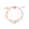 Natural Rose Quartz Rings RJEW-JR00897-03-2