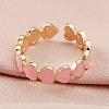 Heart Brass Enamel Cuff Rings for Women FS-WGCCE82-02-2