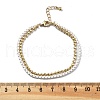 Brass Beaded Double Strand Bracelets BJEW-U027-02G-4