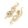 Brass Micro Pave Cubic Zirconia Pendants KK-S386-33G-2