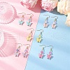 5 Pairs 304 Stainless Steel Butterfly Dangle Earrings EJEW-JE06433-1