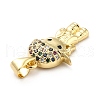 Brass Micro Pave Cubic Zirconia Pendants KK-H433-13B-G-3