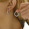 Non-Tarnish 304 Stainless Steel Hoop Earrings YY3113-1-2