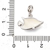 Rhodium Plated 925 Sterling Silver Enamel European Dangle Charms STER-P062-01A-05-3