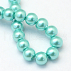 Baking Painted Pearlized Glass Pearl Round Bead Strands HY-Q330-8mm-65-4