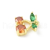 Brass Micro Pave Cubic Zirconia Pendants KK-Z101-06G-04-2