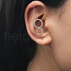 Brass Rhinestone Cuff Earrings WGB6093-18-1