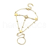 Ion Plating(IP) 304 Stainless Steel Ring Bracelets BJEW-H606-09B-G-1