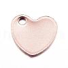 Ion Plating(IP) 304 Stainless Steel Stamping Blank Tag Charms STAS-D167-27RG-2