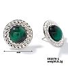 Cute Flat Round Cat Eye Stud Earrings for Summer DG6312-1-1