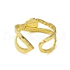Ion Plating(IP) Round Natural African Jade Finger Rings RJEW-H233-01G-05-4