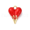 Brass Enamel Pendants KK-Q098-19G-B-1