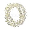 Transparent Electroplate Glass Beads Strands EGLA-F158-M-3