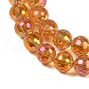 Transparent Electroplate Glass Beads Strands EGLA-N002-31-H-4