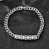 Brass Micro Pave Clear Cubic Zirconia Rectangle Link Bracelets BJEW-F498-01A-P-3