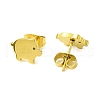 Cute Little Animal Theme 304 Stainless Steel Stud Earrings EJEW-B041-02B-G-2