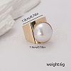 Exaggerated European and American Style Zinc Alloy Imitation Pearl Wide Band Rings DJ5582-3-2