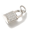 Brass Micro Pave Cubic Zirconia Pendants KK-Q001-15P-2