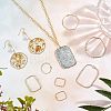 CHGCRAFT 48Pcs 2 Style Alloy Open Back Bezel Pendants PALLOY-CA0002-29-4