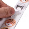 Flat Round Paper Thank You Stickers DIY-C042-12A-4