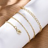 Brass Chain Necklacess KK-P205-01G-4