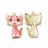 Alloy Enamel Pendants ENAM-M046-10G-M-1