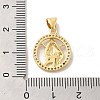 Zodiac Theme Brass Micro Pave Cubic Zirconia Pendants KK-M273-05H-G-3