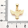 Brass Micro Pave Clear Cubic Zirconia Pendants KK-N268-12G-3