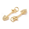Rack Plating Brass Micro Pave Cubic Zirconia Pendants KK-I706-03G-2