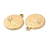 Ion Plating(IP) 316 Stainless Steel Flat Round Pendants STAS-K258-28G-4