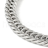 Non-Tarnish 201 Stainless Steel Cuban Link Chain Bracelets for Women Men BJEW-I316-05P-2