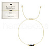 Natural Black Onyx Braided Beads Bracelets for Women LU0568-1-1